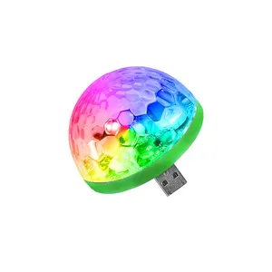 पोर्टेबल सेल फोन के लिए मंच रोशनी एलईडी छोटे जादू गेंद पार्टी ध्वनि नियंत्रण डीजे डिस्को गेंद प्रकाश