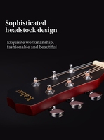 Gitar Akustik Berkualitas Tinggi 38 Inci 6 Senar Finishing Tembaga Matte Merek Zhuniao Buatan Jieyang Menerima Pesanan OEM