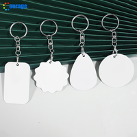 Porte-clés Vierge en Aluminium à Sublimation Double Face Blanc Imprimable, Blanks Porte-clés Métalliques Économiques pour Sublimation