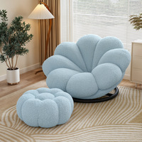 Fauteuil pivotant inclinable et à bascule en tissu, style italien moderne et minimaliste, pour salon, balcon ou bureau
