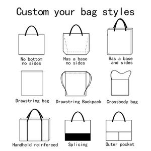 Sac fourre-tout en toile imprimé sur mesure avec bordure contrastée - Sac de shopping avec accent de couleur sur le bord, motif personnalisé, sac fourre-tout tendance à passepoil - Product Image 2