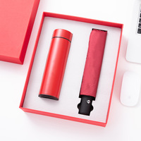 Set de Regalo Corporativo Promocional 2026: Paraguas Compacto, Cuaderno de Cuero, Bolígrafo, Memoria USB, Logotipo Personalizado, Kit Ejecutivo de Negocios