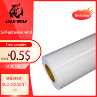 Rollo de Vinilo de PVC Ecológico Autoadhesivo, Resistente al Agua y a los Rayos UV, con Acabado Mate o Brillante, 120 micras, para Impresión Digital y Publicidad