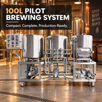 Équipement de brassage de bière 100L 200L 500L, cuve sous pression, équipement de fermentation, triphasé 380V 50Hz, garantie 4 ans, 2800KG