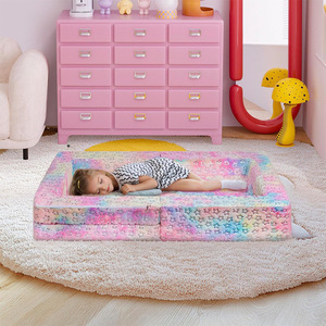 Giving Tree <b>Kids</b> <b>Sofa</b> Foldable Rainbow Star Pattern Soft Cushion Chair For Children Age 3 And Above - Product Image 2