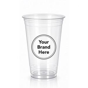 Vasos de Plástico Transparente Personalizables con Logotipo, 12oz/16oz, Vasos PP Transparentes o Esmerilados para Bodas, Cumpleaños, Eventos, Catering, Compromisos - Product Image 1