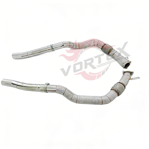 Tuyau d'échappement avant haute performance Vortex pour Audi RS6 RS7 C8 4.0T 2019- Kit d'échappement de course en acier inoxydable - Product Image 2