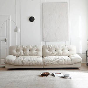 <span class=keywords><strong>Baxter</strong></span> Ý Thiết Kế Kem Vải Đám Mây Sofa Set Ánh Sáng Sang Trọng Thẳng Công Nghệ Đầy Thoải Mái Miếng Bọt Biển Cho Phòng Khách - Product Image 3