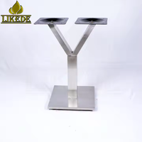 Base de table à manger en acier inoxydable en forme de Y moderne, pieds de meubles en métal robustes pour tables personnalisées