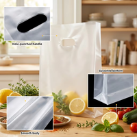 Tas Belanja Plastik HDPE Ramah Lingkungan Daur Ulang dengan Logo Custom, Sisi Lipat, Pegangan Panjang, Die Cut, Kemasan Retail