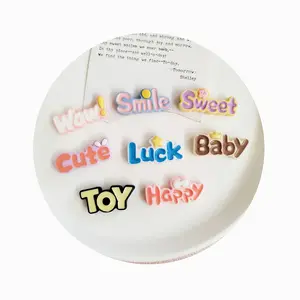 New Fashion Assorted Lucky Words Resin Flatback Cabochons Embellishments Bulk For Phone Case Scrapbooking Holiday Party Decor