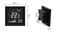 Termostat Ruangan Pintar WiFi Ventilasi Udara Segar Layar Sentuh Pengontrol Kecepatan Kipas EC 0-10V RS485 Modbus AC220V Pemasangan di Dinding HVAC