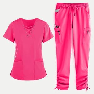 Nouveaux ensembles d'uniformes de gommage d'hôpital conception d'infirmière gommages à manches courtes femmes ensembles d'uniformes de gommages médicaux élégants - Product Image 6