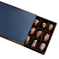 Boîte cadeau en papier personnalisée en gros avec tiroir coulissant pour chocolats, dates, avec insert