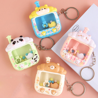 Porte-clés lumineux en plastique, mini-jouets amusants en PVC en forme d'animaux de dessin animé pour machine à griffes, cadeau d'anniversaire pour enfants, vente en gros, personnalisable, léger