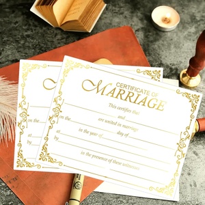 Giấy chứng nhận đám cưới trống cho đám cưới đề xuất lễ Valentines Day thẻ trống giấy chứng nhận giấy chứng nhận đám cưới - Product Image 6