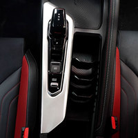 Accessoires d'intérieur en fibre de carbone en acier inoxydable pour voiture OEM pour 2022 Geely Coolray Cadre de garniture de panneau de changement de vitesse