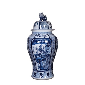 Jarrón de cerámica antiguo grande pintado a mano Jingdezhen, orquídeas y flores de ciruelo, cerámica de porcelana de estilo chino - Product Image 3