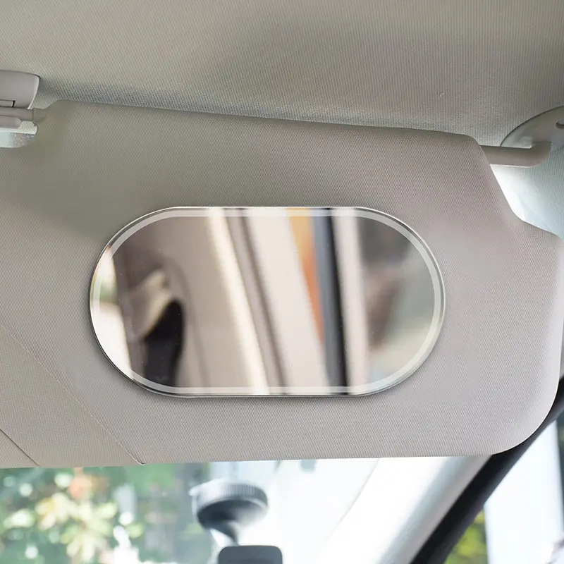 Sun visor high-definition mirror stainless steel makeup mirror shatter-proof paste interior rearview mirror for car