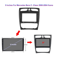 9 pouces 2 Din Android Auto Carplay voiture stéréo voiture lecteur multimédia Gps navigateur pour Mercedes Benz classe C W203 W209 2000-2004
