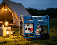 Générateur diesel Yuchai 8 kW YC8GF-3 9 kVA, groupe électrogène diesel de type ouvert avec moteur YC1105FE, démarrage électrique