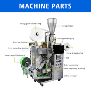 Bên trong và bên ngoài túi trà Máy làm tam giác túi trà xanh máy đóng gói - Product Image 2