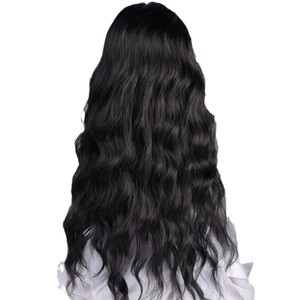 <span class=keywords><strong>Donna</strong></span> europea americana di alta qualità parrucca lunga riccia soffice trecce capelli artificiali testa intera tra cui acqua increspatura aria frangia - Product Image 6