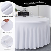 Jupe de table universelle quatre saisons, style européen et américain, imprimée, épaisse, anti-poussière, grande élasticité, en polyester