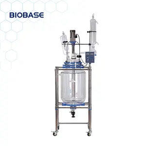 BIOBASE चीन जेकेटेड ग्लास रिएक्टरों प्रयोगशाला तख्ताबंदीवाला रसायन शास्त्र ग्लास बैच रिएक्टर के लिए बिक्री