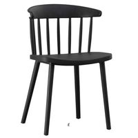 Chaise en plastique de style décontracté, design moderne, avec dossier, pour salle à manger intérieure, appartement et terrasse extérieure