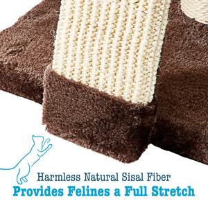 Hoge Kattenboom Met Grote Kattenhuis Krabpaal En Toren Indoor Kattenspeelgoed Gemaakt Van Hout <span class=keywords><strong>Sisal</strong></span> Papier Bont - Product Image 5