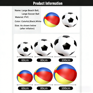 Pelota de Playa Inflable Gigante de PVC de Alta Calidad de 135 cm, Juguete Promocional al por Mayor para Juegos al Aire Libre, Diversión Familiar y Fiestas - Product Image 4