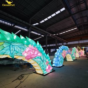 Lanterne de dragon imperméable d'extérieur pour le Nouvel An chinois, Diwali et Thanksgiving, avec lumières LED, fonctionne sur piles, pour les spectacles de festivals - Product Image 2
