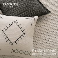 Housse de coussin moderne de luxe en lin polyester jacquard pour canapé, taie d'oreiller texturée pour l'intérieur, décoration de salon, fournitures pour hôtels