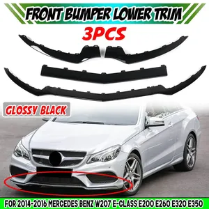ลิ้นกันชนหน้าสีดำสำหรับรถยนต์เมอร์เซเดสเบนซ์ W207 E-Class E200 E350 ปี 2014-2016 - Product Image 1