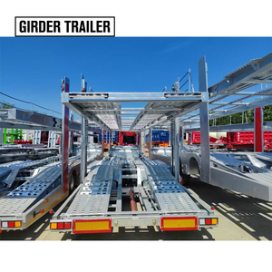 Portador de transporte de acero del <span class=keywords><strong>coche</strong></span> del semi-<span class=keywords><strong>remolque</strong></span> de la cubierta doble de la capacidad del <span class=keywords><strong>coche</strong></span> de 2 ejes 8 para el camión del vehículo hecho en China - Product Image 4