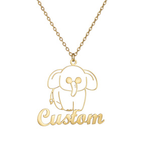 <span class=keywords><strong>Collier</strong></span> en acier inoxydable personnalisé <span class=keywords><strong>avec</strong></span> <span class=keywords><strong>image</strong></span> d'animal de dessin animé et pendentif peint à la main, chaîne à maillons – Cadeau tendance - Product Image 5