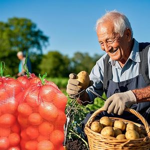 Sacs réutilisables pour légumes Huamaohengchun 11"×18" 10LB avec cordon de serrage pour oignons, légumes, écrevisses, agrumes, bois de chauffage - Product Image 6