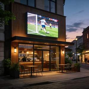 130-дюймовый уличный LED-экран для рекламы в розничных магазинах и ресторанах, видеостена 1,6x2,88 метра для трансляций футбольных матчей и спортивных событий, <span class=keywords><strong>P3</strong></span> LED-экран - Product Image 6