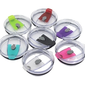 Couvercles de sécurité écologiques pour gobelets et tasses, bouchons en plastique avec trou pour paille, pour gobelets classiques de 30 oz et 20 oz - Product Image 1