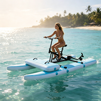 Vélo aquatique gonflable en PVC pour exercices en mer, à pédales, pour une utilisation en extérieur entre famille et amis