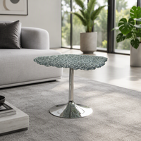 Table d'appoint Cloud Nesting de luxe italienne, plateau en polycarbonate, base en acier, style minimaliste moderne, table basse décorative