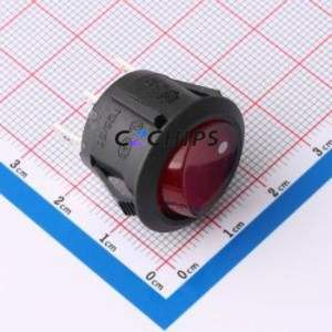 SS11-RBDWD-RR23-L02-R Rocker Switch Through hole Component (THT) Switch 21mm 15mm Concave Bend Red - Product Image 1