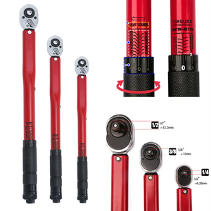 Clé dynamométrique professionnelle OEM à cliquet, embouts 1/4'', 3/8'', 1/2'', tube plat durable, clé de réparation automobile - Product Image 5
