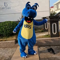 Costumes de mascotte personnalisés UYEAH OEM/ODM : tigre violet, dinosaure, lapin, pingouin et hippopotame, costume de mascotte pour homme corpulent, grande taille pour adulte