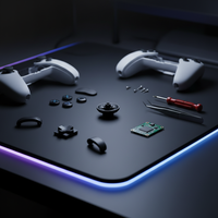 Capuchon de stick analogique 3D de remplacement pour manette Pro - Pièces de réparation en plastique parfaitement ajustées, comme neuves