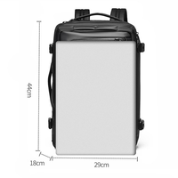 Sac à dos pour ordinateur portable de voyage imperméable de grande capacité tendance pour hommes avec logo personnalisé de haute qualité en PU