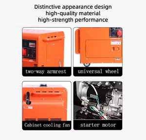 Generador Diésel Silencioso de 6kW, 7.5kVA, Trifásico, Doble Voltaje, Arranque Eléctrico, Certificación CE e ISO, Generador Portátil para Respaldo en el Hogar/Obra, 100% - Product Image 5