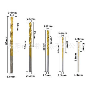 Forets spirales en titane 1-3 mm à tige ronde pour kit de perçage du bois - Product Image 4