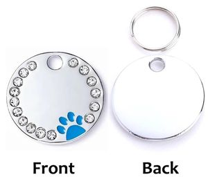Personal isierte Hund/Katze <span class=keywords><strong>Cute</strong></span> Paw <span class=keywords><strong>Pet</strong></span> ID Tag mit einzigartigem Lasergravur-Namen und Telefon nummer für Haustier halsband oder Schlüssel anhänger - Product Image 3